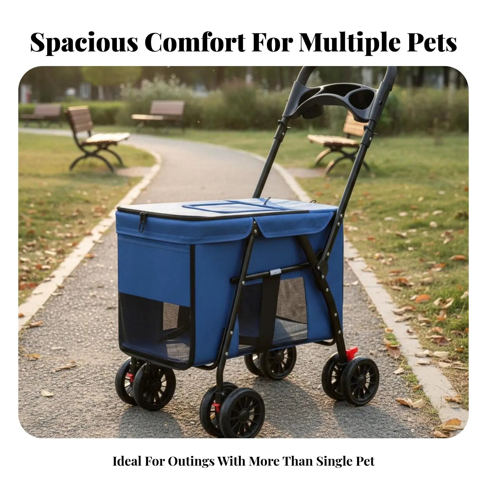 Foldable Dog Carriage Sturdy Oxford Material Large Pet Carrier Dog and Cat Carriage Lightweight Foldable Cat Carrier
