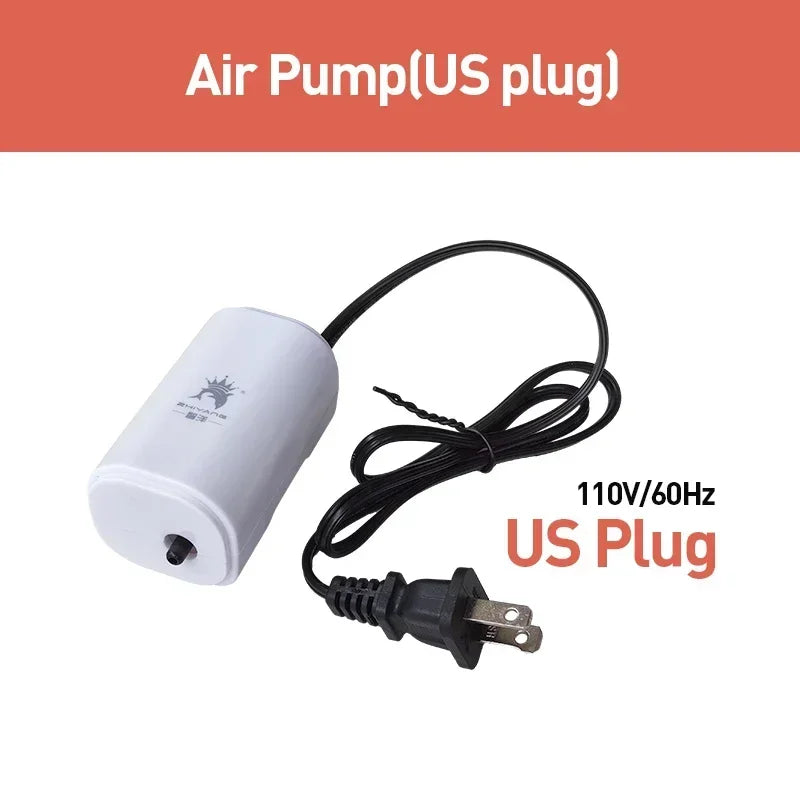 Ultra Silent 3W 220V-240V Aquarium Silent Air Pump Fish Tank Mini Air Compressor 110V Oxygen Pump Aquarium Fish Tank Oxygen Pump