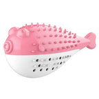 Pufferfish Catnip Detachable Bell Cat Chew Toy — Teething Kitten Toy with Built-In Bell