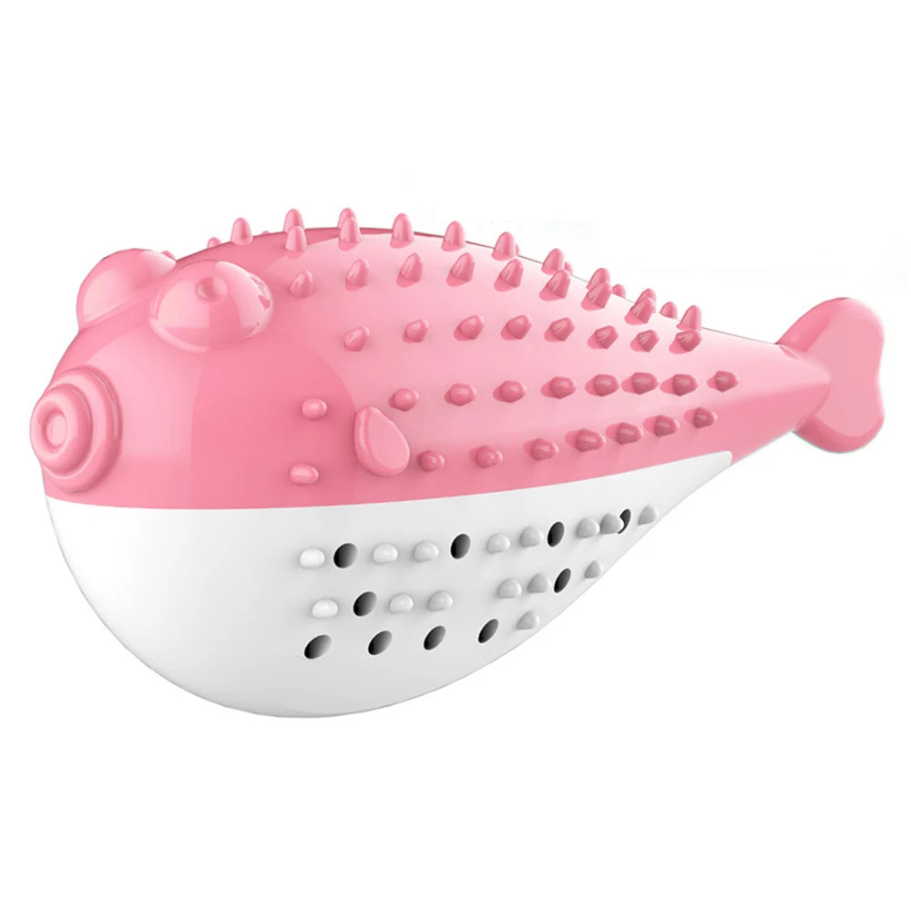 Pufferfish Catnip Detachable Bell Cat Chew Toy — Teething Kitten Toy with Built-In Bell