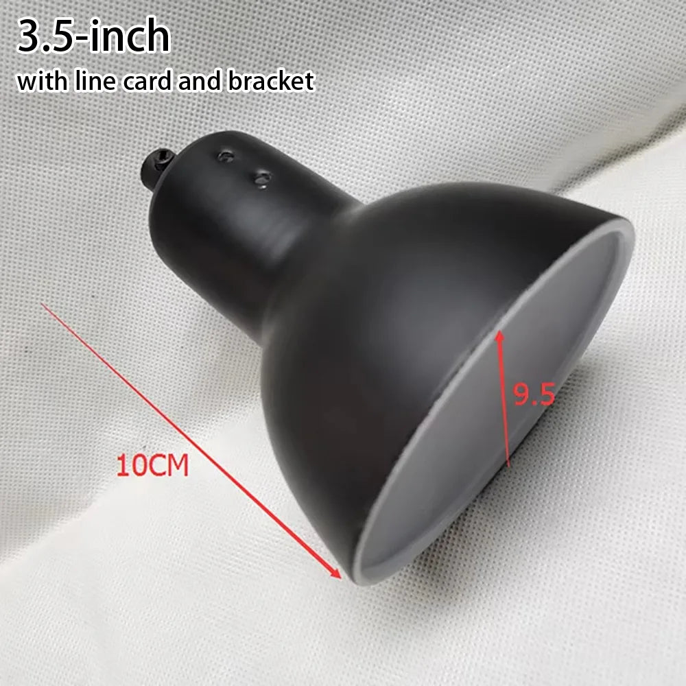 1Pcs Dome Heating Reptile Light Fixtures Aluminum Black Animals Heat Lamp Protector Lampshade Shell