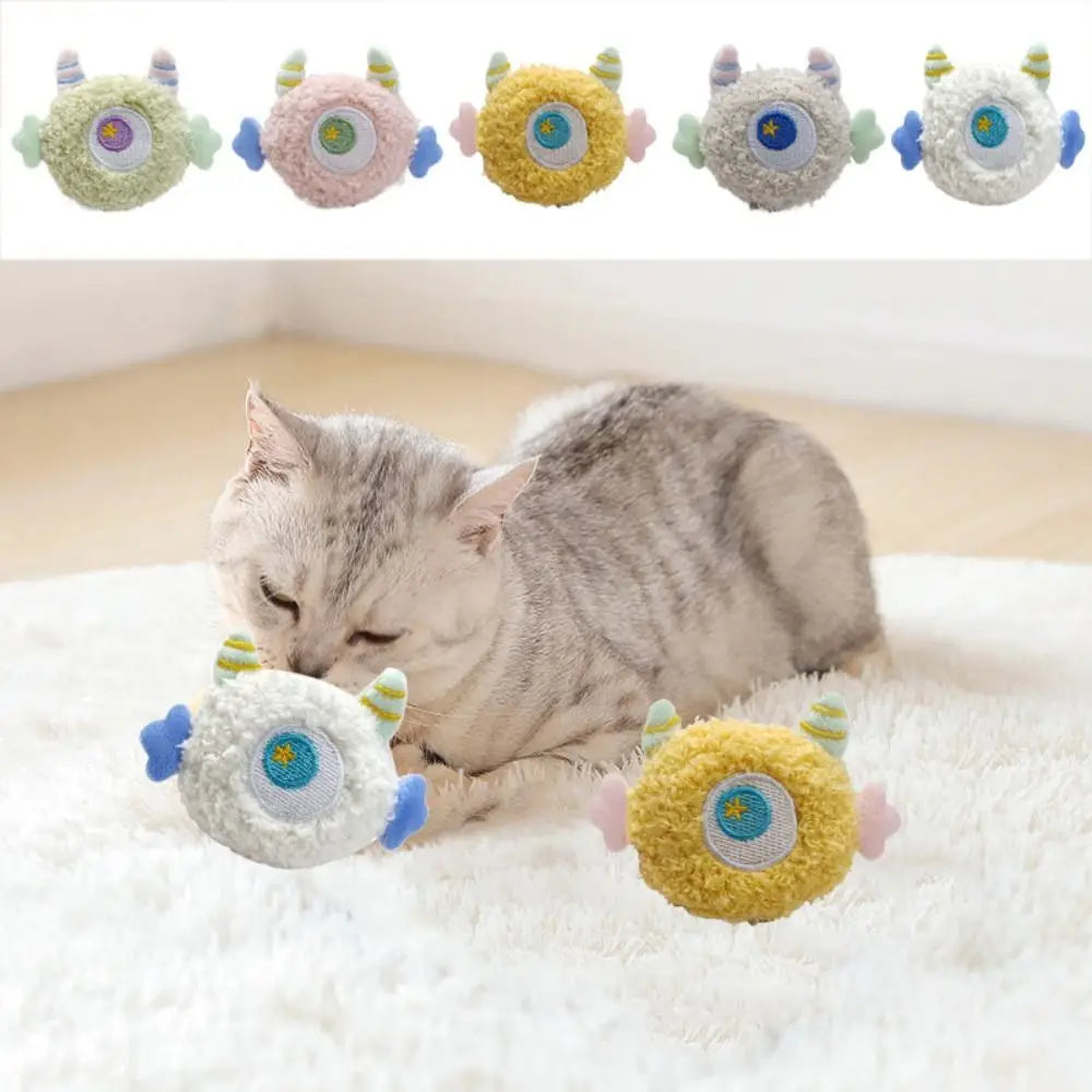 Catnip-Filled Colorful Plush Cat Chew Toy — Bite-Resistant Teeth Grinding Toy for Kittens
