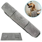 Super Absorbent Big Puppy Pet Dog Towel Bathrobe Bath Towel Microfiber Quick-Drying for Drying Dog Cat Bath Towel Bath Supplies