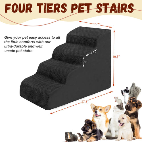 2-in-1 Foam Dog Stairs & Ramp, Extra-Wide Non-Slip (Orthopedic)