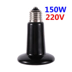 1 Pc Ceramic Heating Lamp For Reptile Pets Matte Far Infrared Heater Black Multi-power E27 Interface Small Pet Mini Heating Bulb