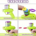 Pet Toy Gun Launcher with Flying Disc Set — Interactive Indoor & Outdoor Chase Toy for Cats & Dogs