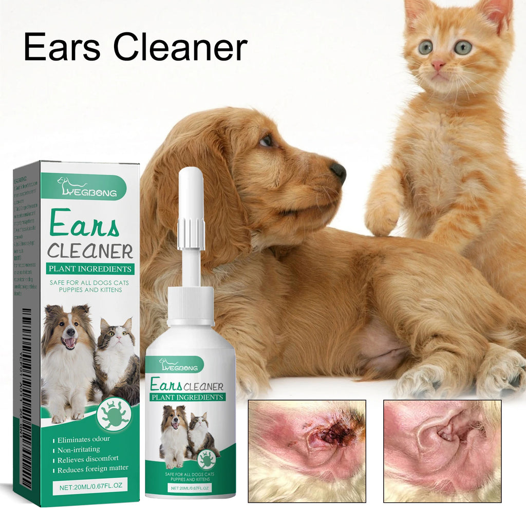 Pet Flea Killer Drops Tick Lice Mite Removal Relieve Itching Dog Cat Ear Hygiene Care Earwax Ringworm Treatment Pet Ear Drops