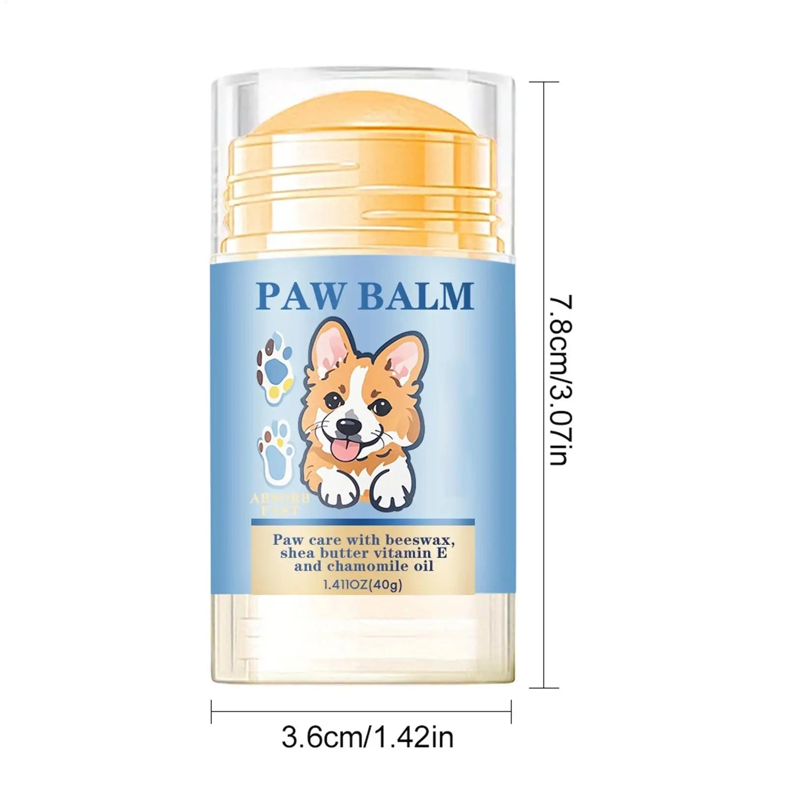 40g Dog Nose and Paw Balm Dog Paw Cream Cats Dogs Paw Protector Cream Pet Feet Moisturizer Pet Crack Feet Repair Pet Accessories