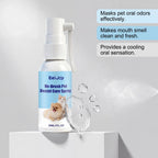 No Brushing Pet Dental Care for Puppy Breath Freshener and Dog Mouth Spray to Relieve Pet Mouth Odor and Soothe Gums 30ml
