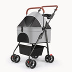 Upgraded Pet Stroller for Cats Dogs Compact Lightweight Foldable Teddy Bear for Outdoor Activities Detachable for Dog Walking