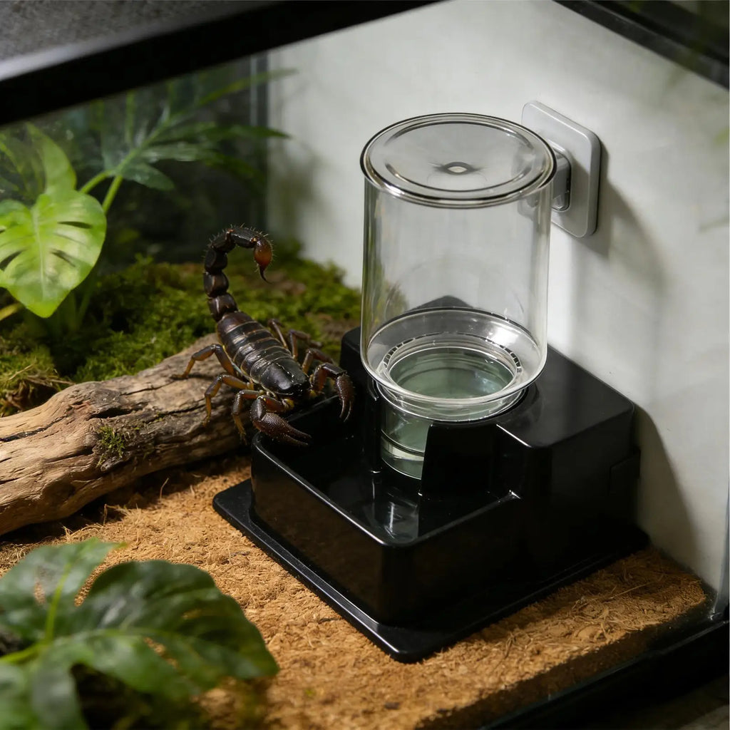 Automatic Reptile Water Dish Reusable Container Creative Feeder Station Ornament Drinking Tool for Snakes Tortoise Geckos