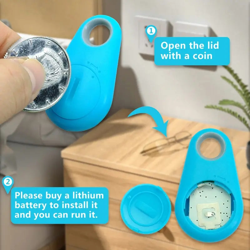 Bluetooth Anti-Loss Tracker with Remote Photo Shutter for Keys, Pets, Wallets & Phones