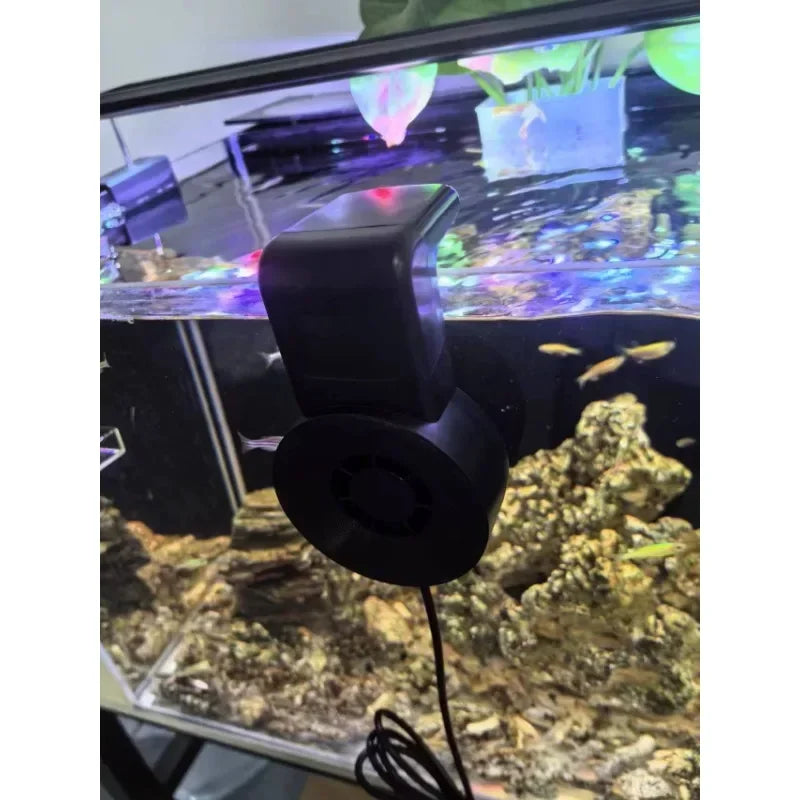 Silent Mini USB Aquarium Cooling Fan with External Temperature Controller, Reptile Terrarium Cooling System Gadget for Stable