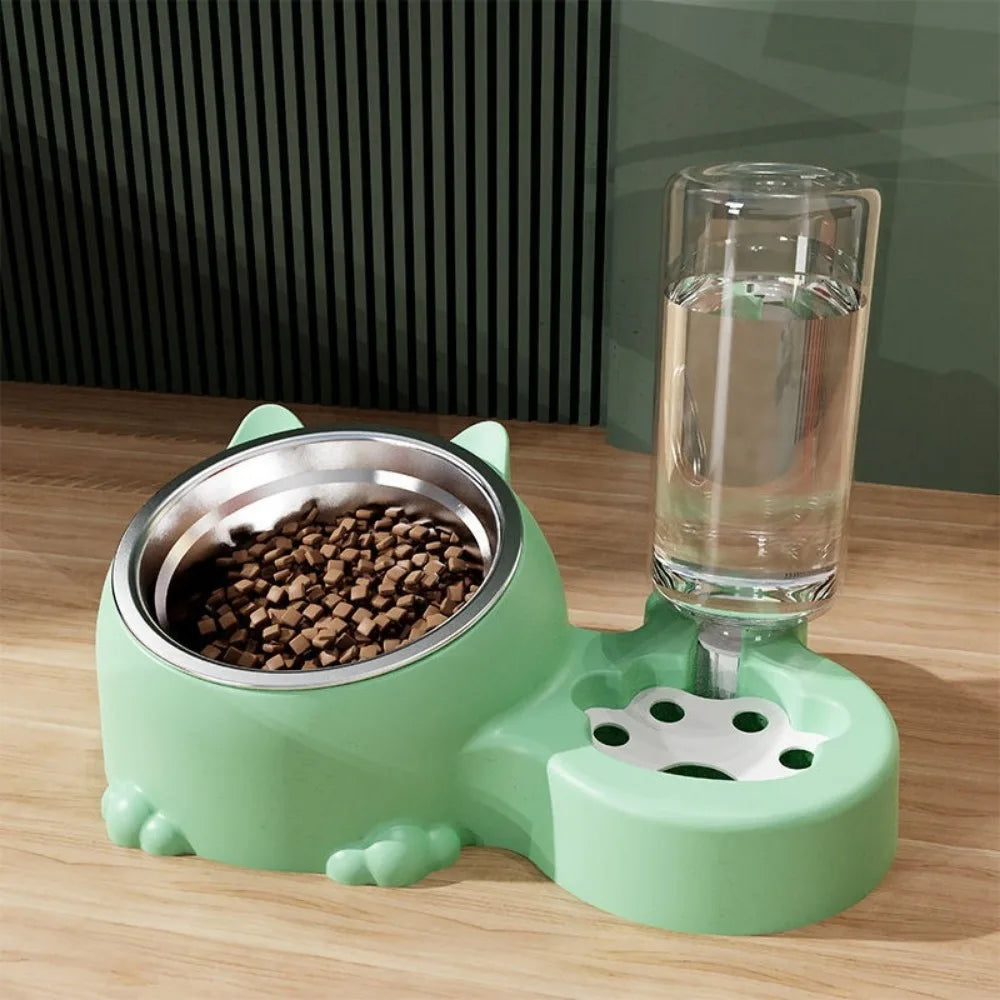 2-in-1 Automatic Pet Feeder Bowl (Detachable, Cage Hanging, Large Capacity)