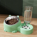 2-in-1 Automatic Pet Feeder Bowl (Detachable, Cage Hanging, Large Capacity)