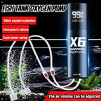 5W USB Rechargeable Oxygen Pump for Outdoor Fishing/Aquarium, Portable Aerator with 48H Runtime for Night Fishing