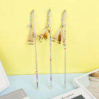 Gradient Feather Cat Teaser Wand Toy — Colorful Interactive Rod Stick for Cats (1–50 Pack)