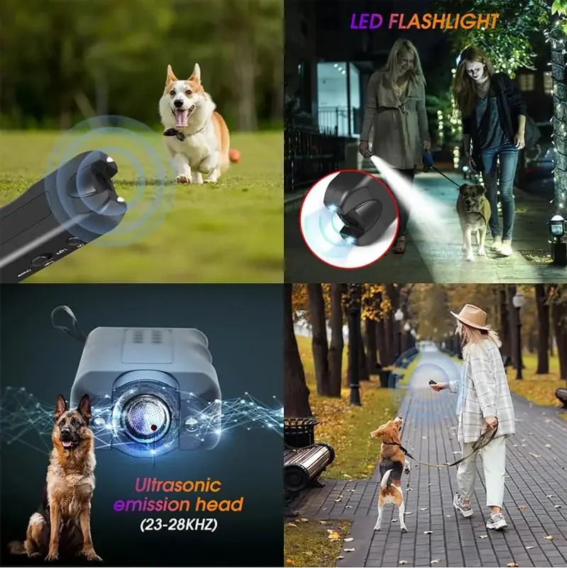 Portable 3-in-1 Ultrasonic Dog Deterrent
