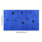 Quick-Dry Pet Towels for Medium Dogs - Soft, Absorbent Polyester with Fun Paw Print Design, Ideal for Bathing and Grooming
