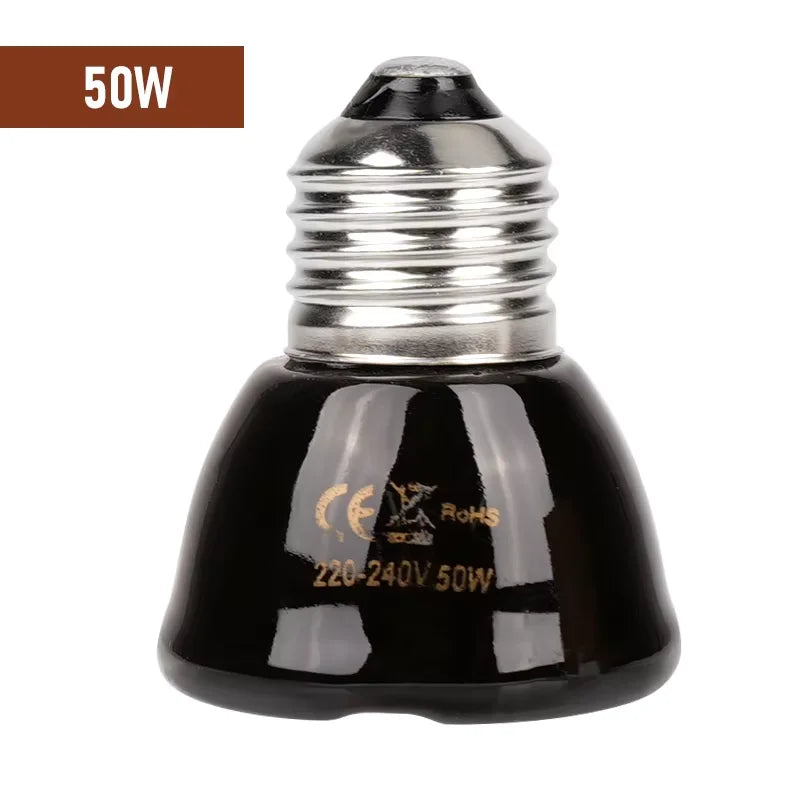 1Pcs 75mm/45mm Reptile Pet Ceramic Heating Lamp No Light Far Infrared Heater Bulb Turtle Snake Lizard Pet Chick Lamp 220-240v
