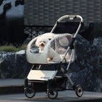 Lightweight Foldable Pet Stroller With Transparent Cover For Small Medium Dogs Detachable Dog Walking Cart Outdoor Carrier