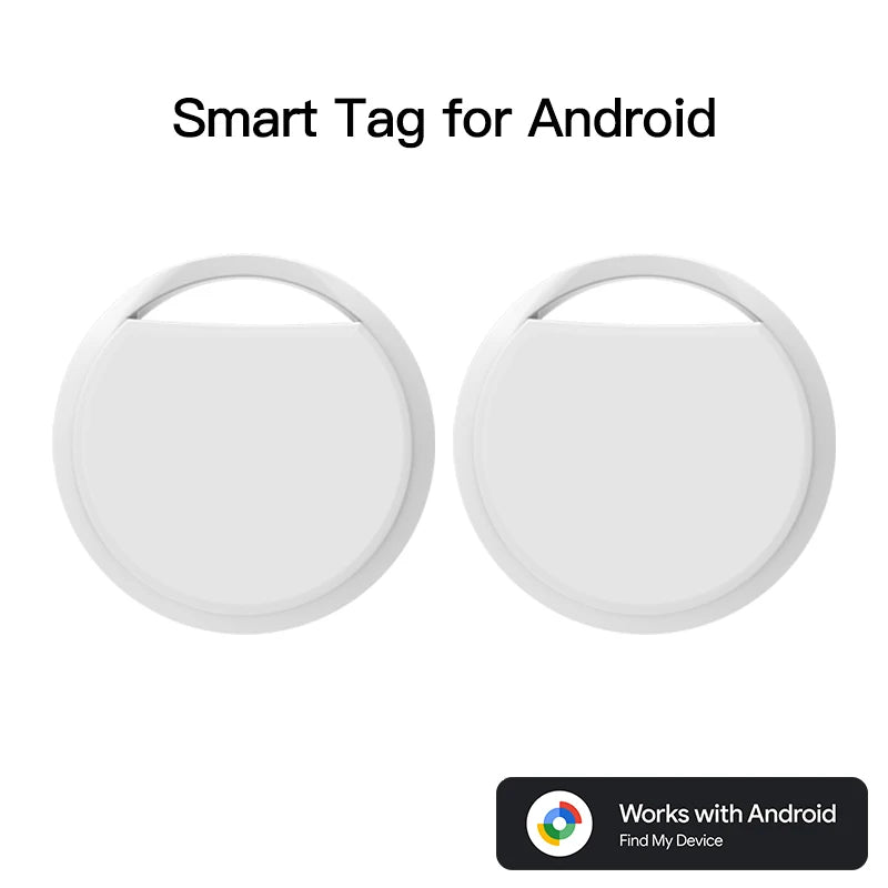 Bluetooth GPS Smart Tag Tracker for Android - Google Find My Compatible for Pets & Keys (Samsung/Xiaomi)