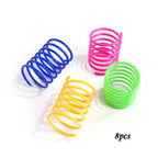Heavy-Gauge Colorful Cat Spring Coil Toy Set (4–20 Pack)