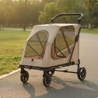 Foldable Dog Stroller Portable Foldable Pet Stroller Dog Wagon Large Size Rolling Carrier Breathable Mesh for Travel, Shopping
