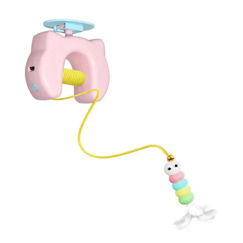 Automatic Retractable Smart Cat Teaser Toy — Electric Hanging Swing Toy for Indoor Cats