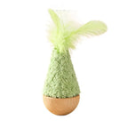 Bite-Resistant Feather Tumbler Wobbler Cat Toy — Non-Toxic Relaxing Interactive Solo Play Teaser