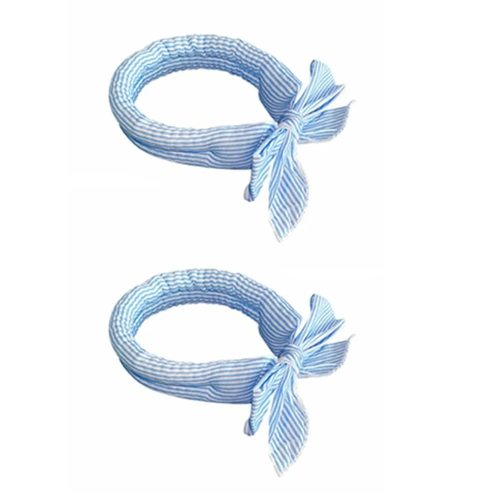 2Pcs Cute Print Pet Cooling Ice Scarf Adjustable Breathable Towel Pet Cool Neck Ring Fast Cooling Reusable Puppy Ice Collar