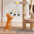 Electric Raising & Lowering Hairy Ball Cat Toy — Interactive Self-Play Electric Cat Balls