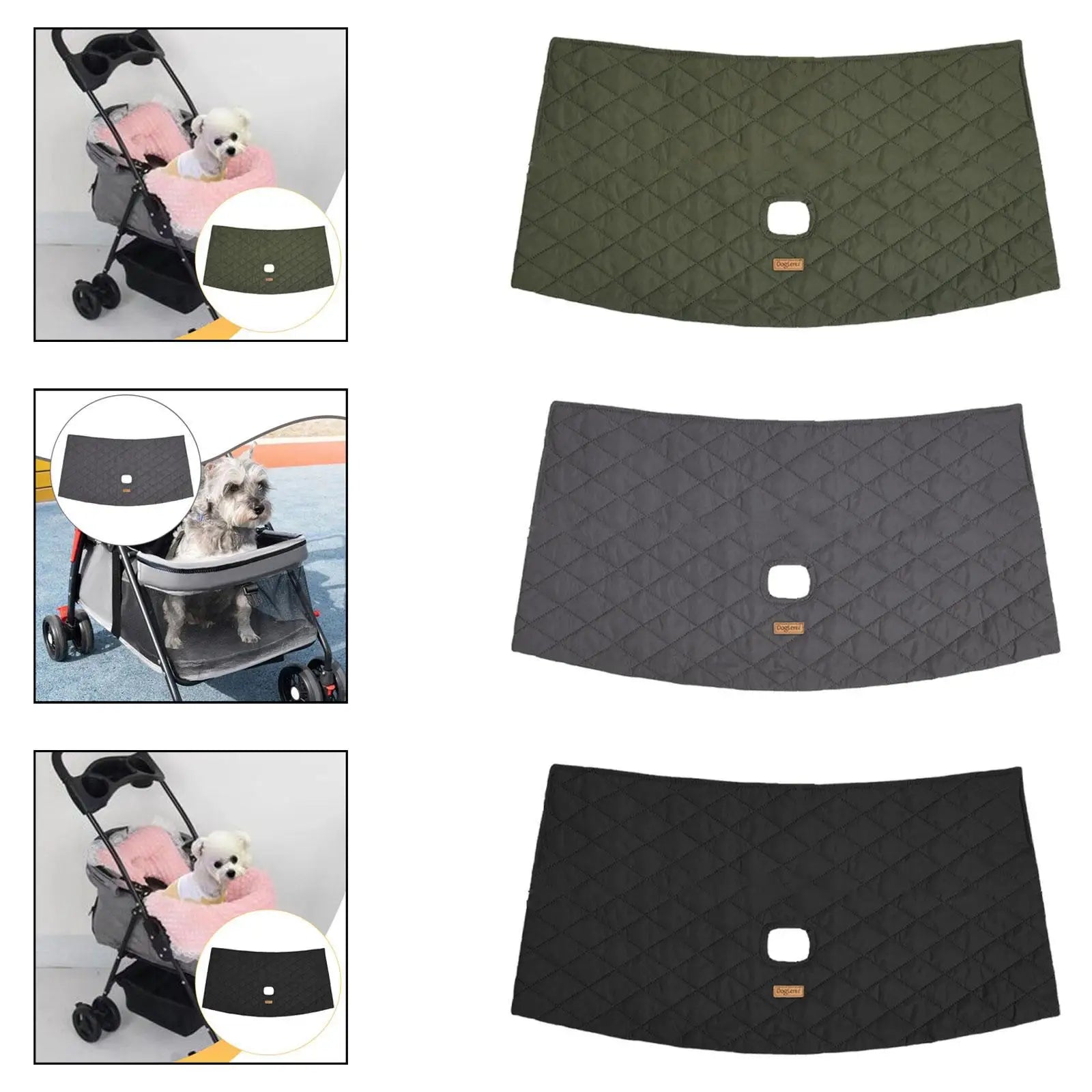Comfortable Water Resistant Pet Strollers Edge Cover Soft Cotton Pad Dog Stroller Guard for Pet Travel Walking