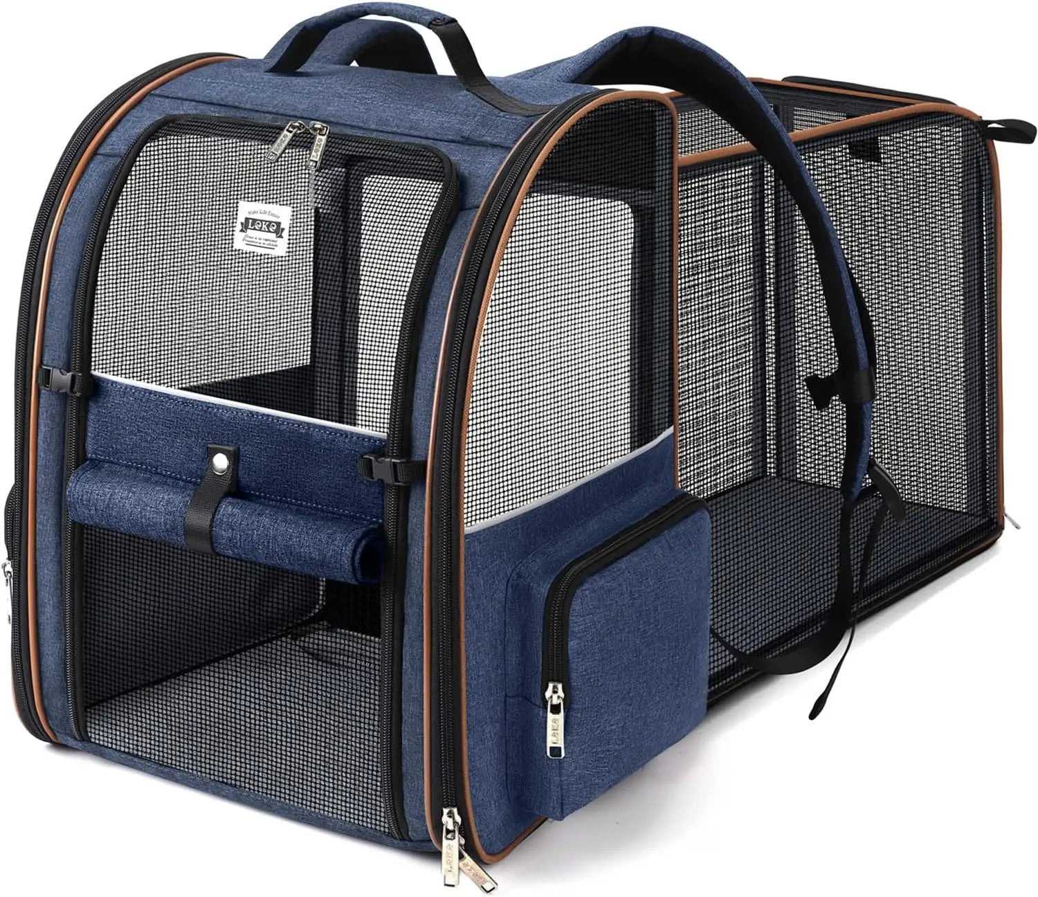 Large Cat Backpack Carrier Expandable Foldable Pet Carrier Backpack for Small Dogs Puppy Medium Cats Fit Up to 18 Lbs for Travel