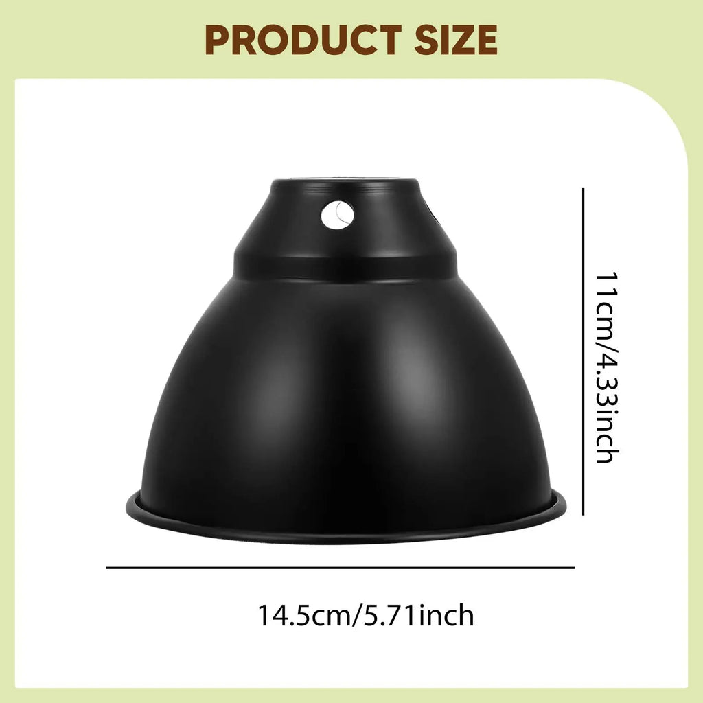 Reptile Dome Lamp Cover Aluminum Easy Installation Light Shade for Lizard Chameleon Bearded Dragon Reptile Terrarium Snake