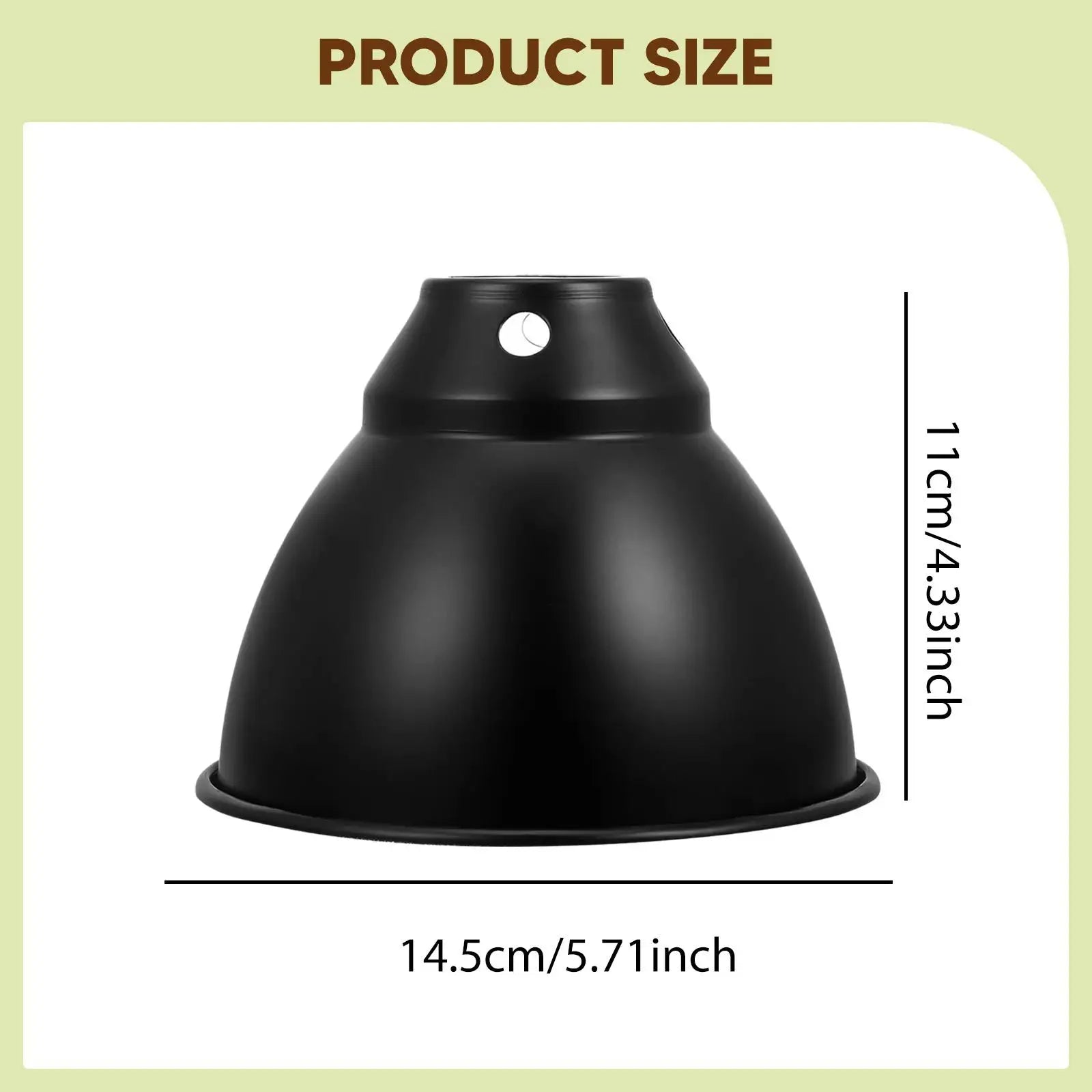 Reptile Dome Lamp Cover Aluminum Easy Installation Light Shade for Lizard Chameleon Bearded Dragon Reptile Terrarium Snake
