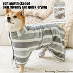 1PC Dog Bathrobe Drying Coat Super Absorbent Bath Robe for Large Dogs Fast Drying Pet Towel for Dogs and Cats Bath Towel