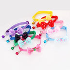 Adjustable Bow Bell Collar Set for Cats & Dogs — Soft Universal Fit