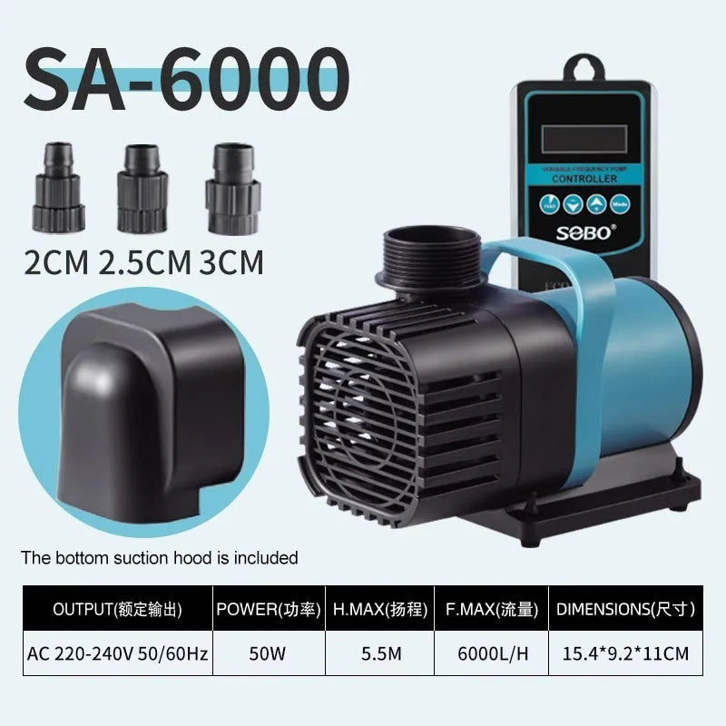 Ultra-Quiet AC220V Submersible Aquarium Pump (Circulation, Filtration, Oxygenation)