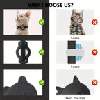 Reflective Pet Collar GPS Tracker Necklace with AirTag Holder - Waterproof Anti-Loss Locator for Dogs & Cats (iOS & Android)