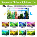 Full Spectrum Aquarium LED Light with Remote (30–60cm, IP68, Color & Brightness Control, Plant Grow)