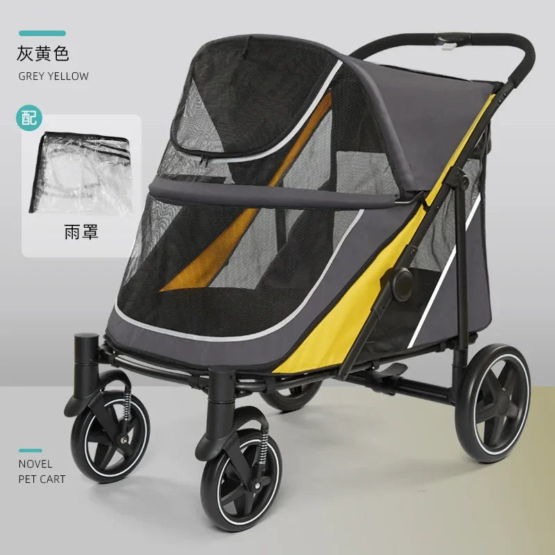 Secure Large Dog Stroller Engineered for Convenient Long-Distance Transport,Dog Show Trolley