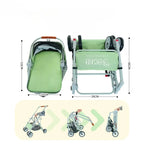 Luxury Pet Stroller Suitable for Travel Washable Pet Stroller Cat and Dog Stroller Lightweight and Foldable Pet Cart MAXFOR 25KG