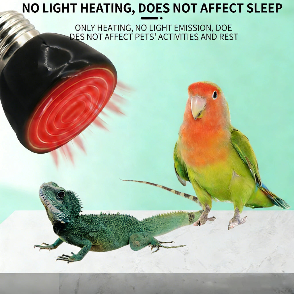220V Ceramic Heated Incubation Lamp, Infrared Lamp, Infrared Light Bulb, Reptile Constant Temperature Lamp for Lizard Snake 1PC