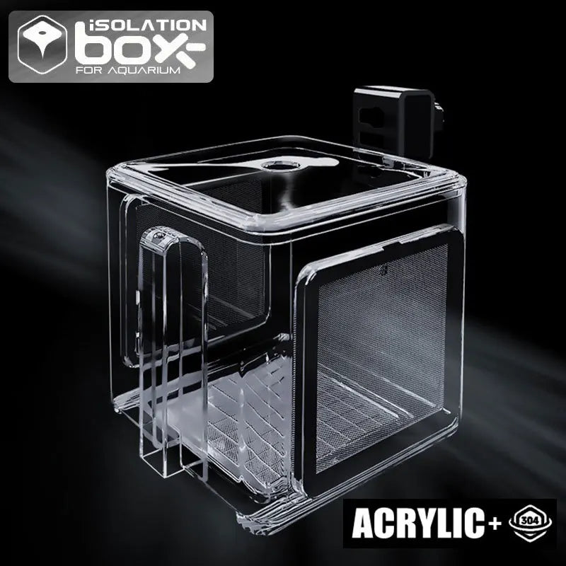 Acrylic Aquarium Isolation Breeding Box (Stainless Steel Mesh, Fish Tank Divider)