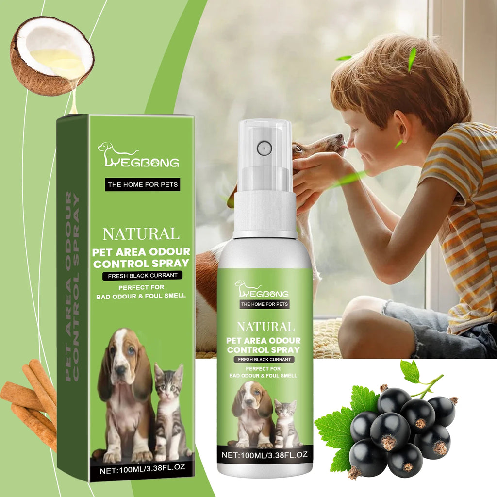 Yegbong Pet Deodorizing Spray for Dogs and Cats Eliminates Pet Odors, Long-lasting Fragrance, Keeps Indoor Air Fresh 100ML