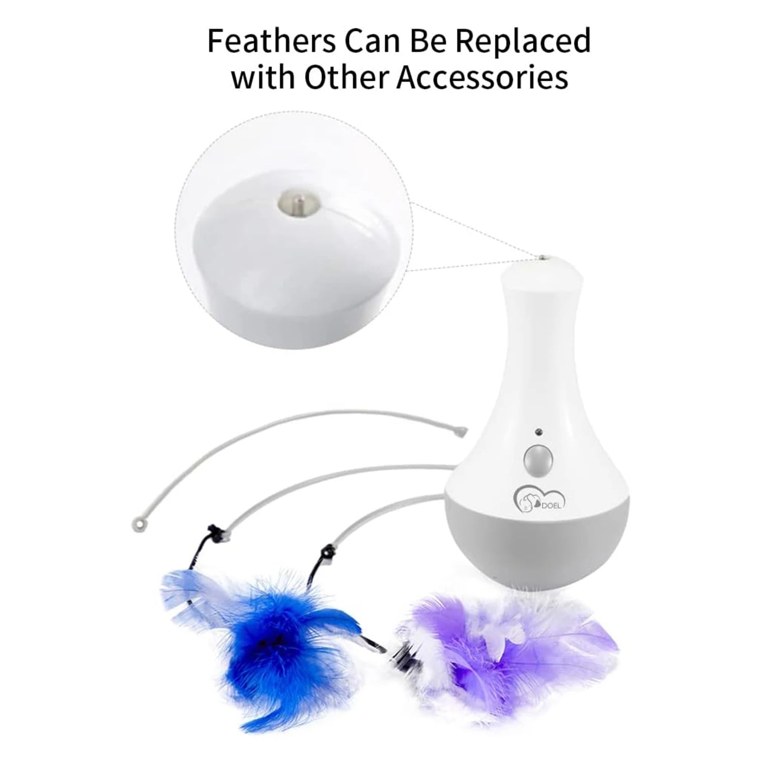 Automatic Rotating Feather Cat Teaser Toy