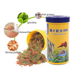 Ornamental Fish Food Mini Pellets (High Protein, Spirulina, Color Enhancing Formula)